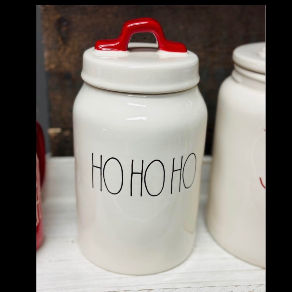 Rae Dunn Ho Ho Ho Mini Canister
